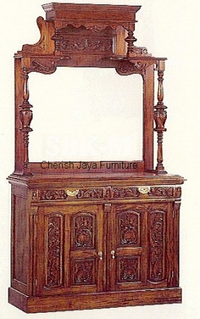 Code: HL 110-M Name: Side Board Size: W=130 x D=50 x H=225 cm Wood: Solid Mahogany wood.﻿